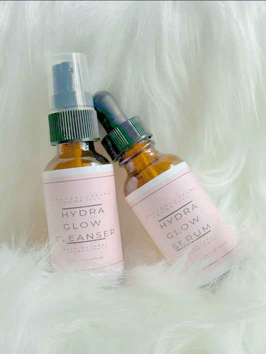 Hydrating Vitamin A cleanser and serum set for dry skin